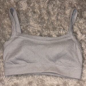 American Eagle Outfitters Gray Textured Tank Top